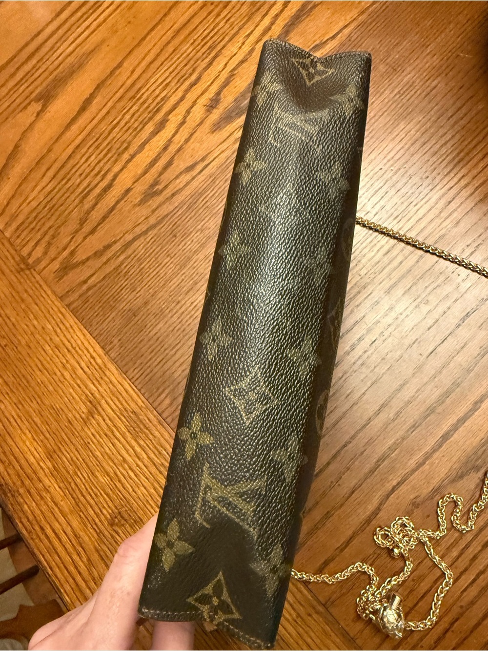 Louis Vuitton Monogram Canvas Pouch with Gold Chain - Picture 5 of 7
